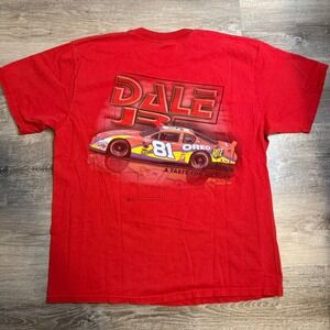 Winners Circle Dale Earnhardt Jr 81 Oreo Ritz NASCAR Racing T-Shirt Red Mens L